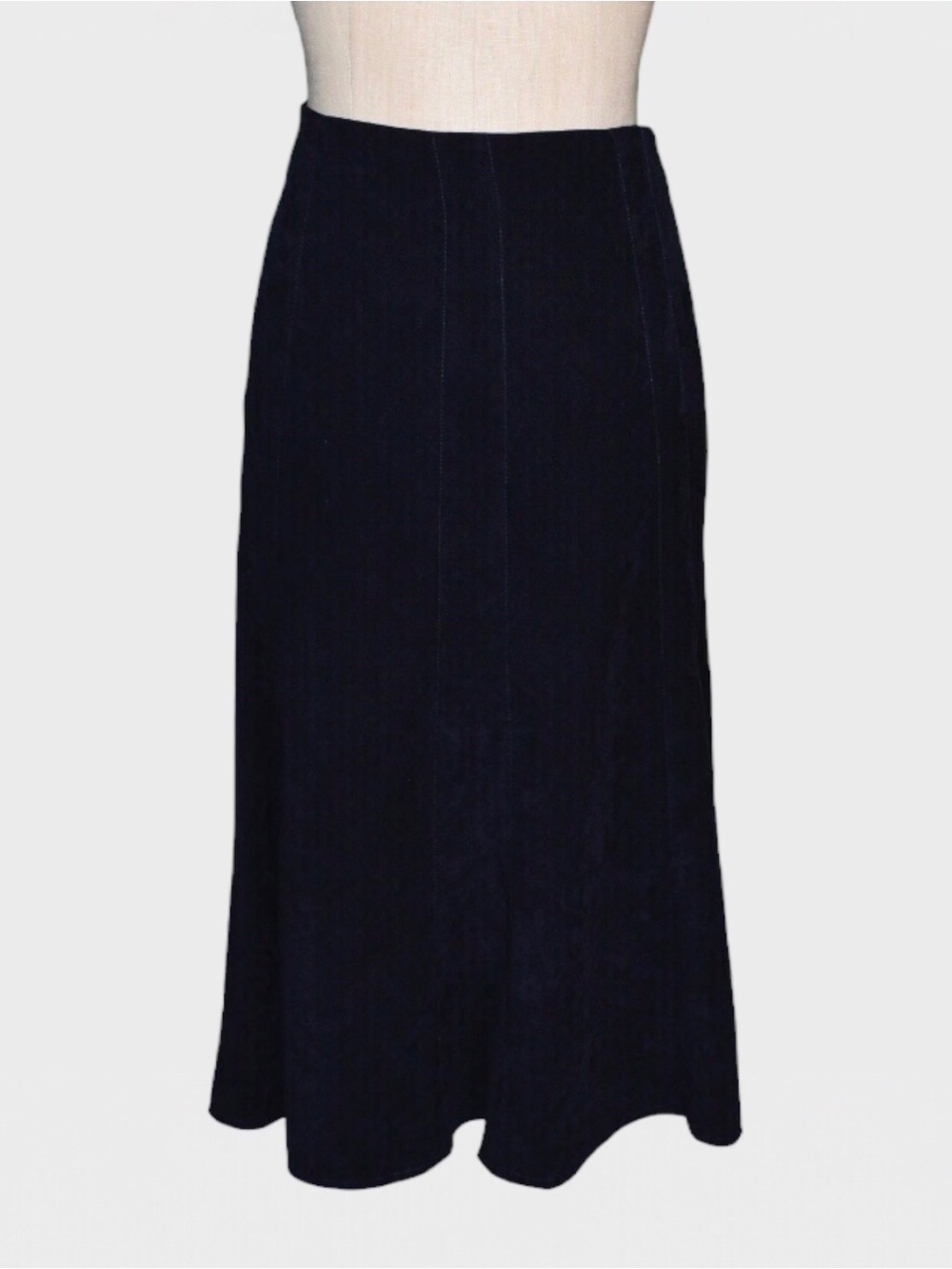 Roz & Ali Navy A-Line Midi‎ Skirt